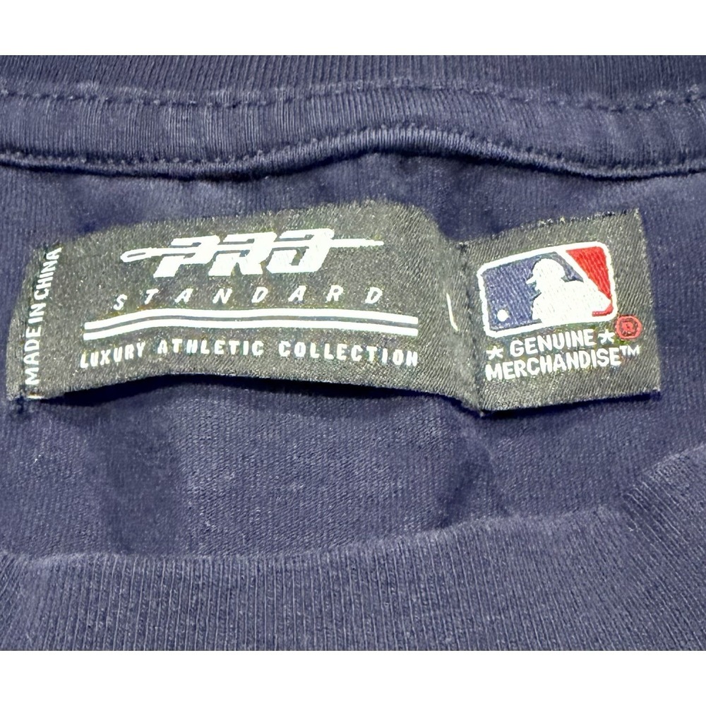 PRO Standard MLB New York Yankees Women's Size L Cropped Fitted T-shirt Navy - Picture 4 of 5